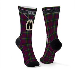 ScotsTee Shop Scottish MacGaugh Clan Highland Kilt Sporran Tartan Socks