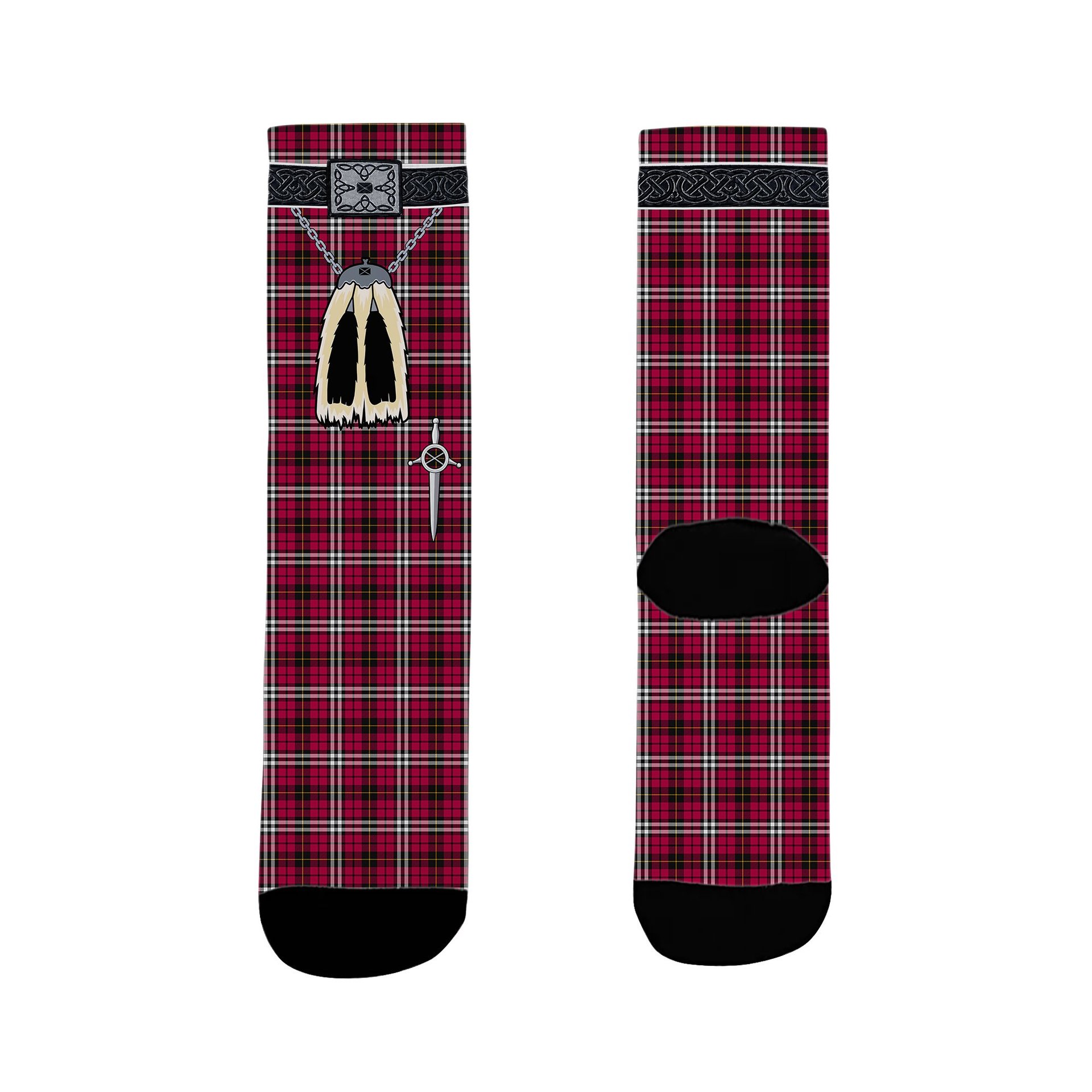 ScotsTee Shop Scottish Little Clan Highland Kilt Sporran Tartan Socks