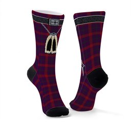 ScotsTee Shop Scottish Lynch Variant Clan Highland Kilt Sporran Tartan Socks