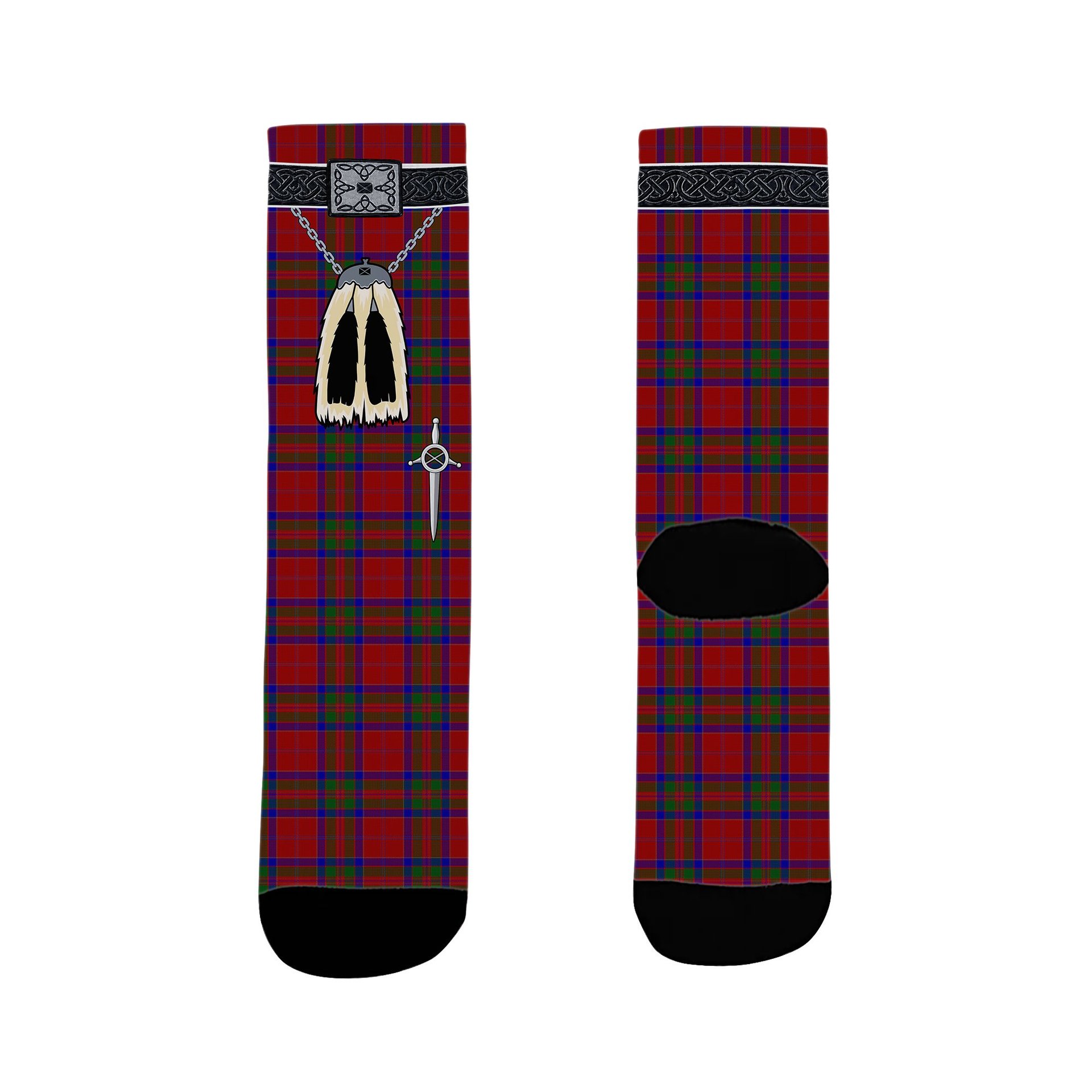 ScotsTee Shop Scottish MacGillivray Clan Highland Kilt Sporran Tartan Socks