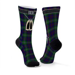 ScotsTee Shop Scottish MacEachain Clan Highland Kilt Sporran Tartan Socks