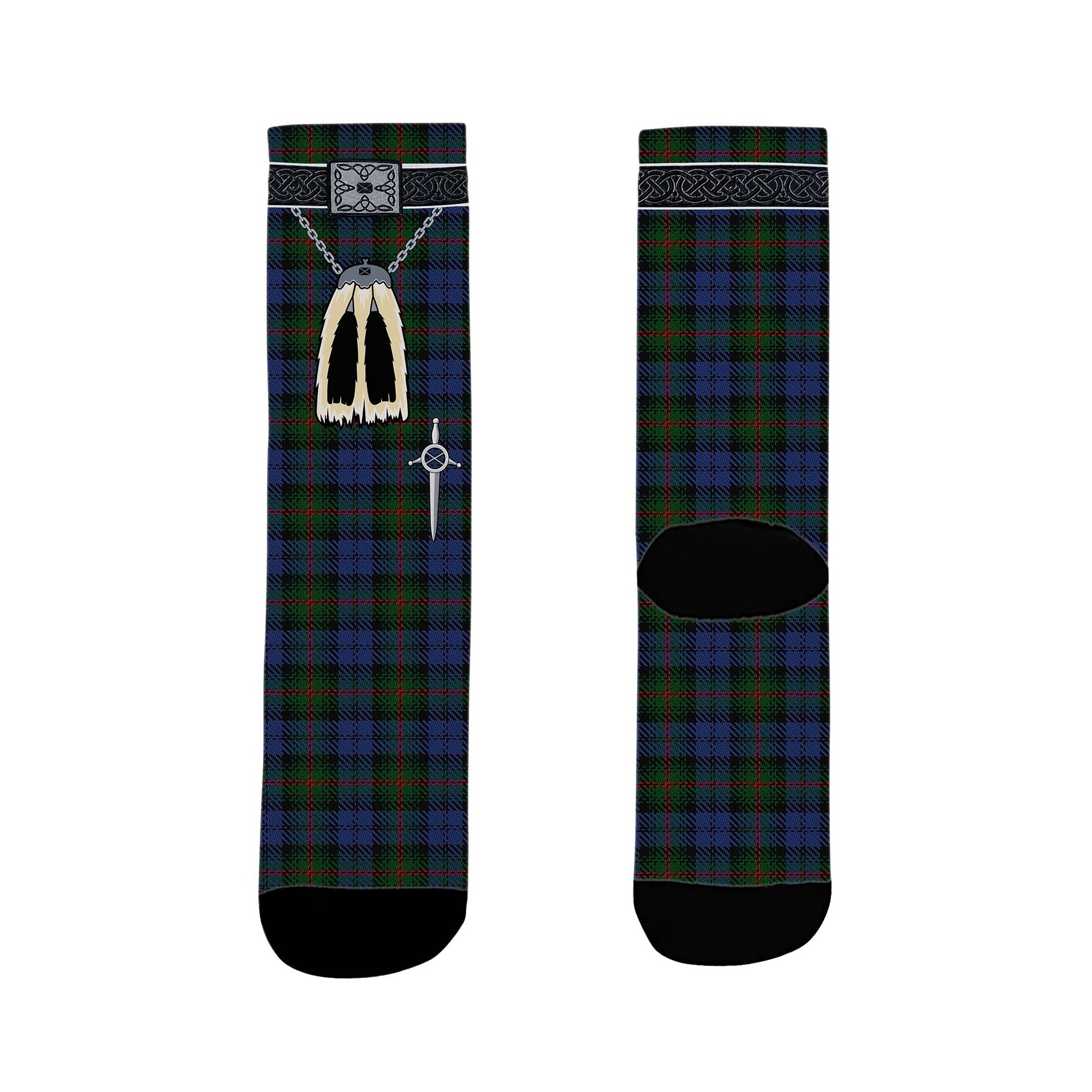 ScotsTee Shop Scottish Louise of Lorne Clan Highland Kilt Sporran Tartan Socks