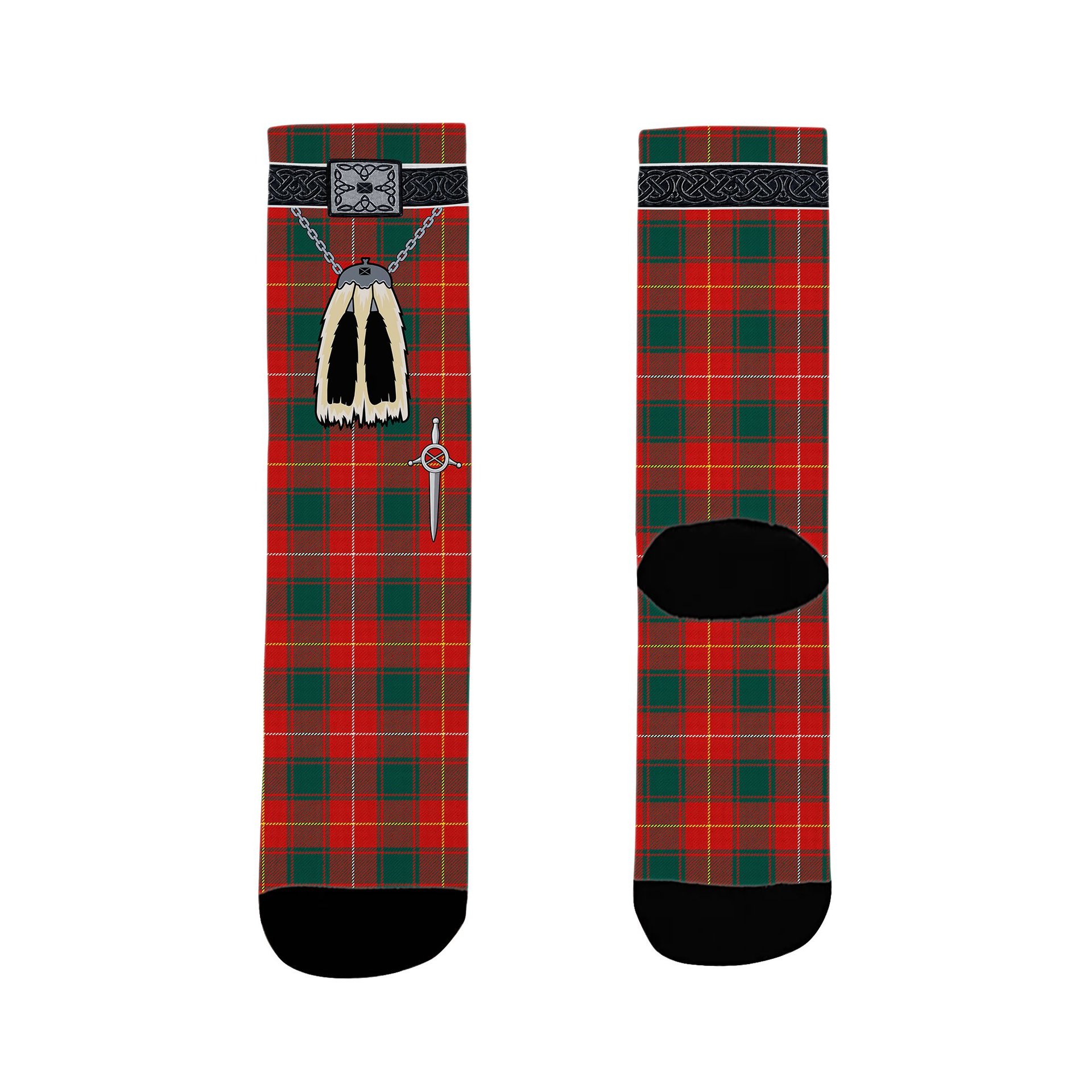 ScotsTee Shop Scottish MacFie Modern Clan Highland Kilt Sporran Tartan Socks