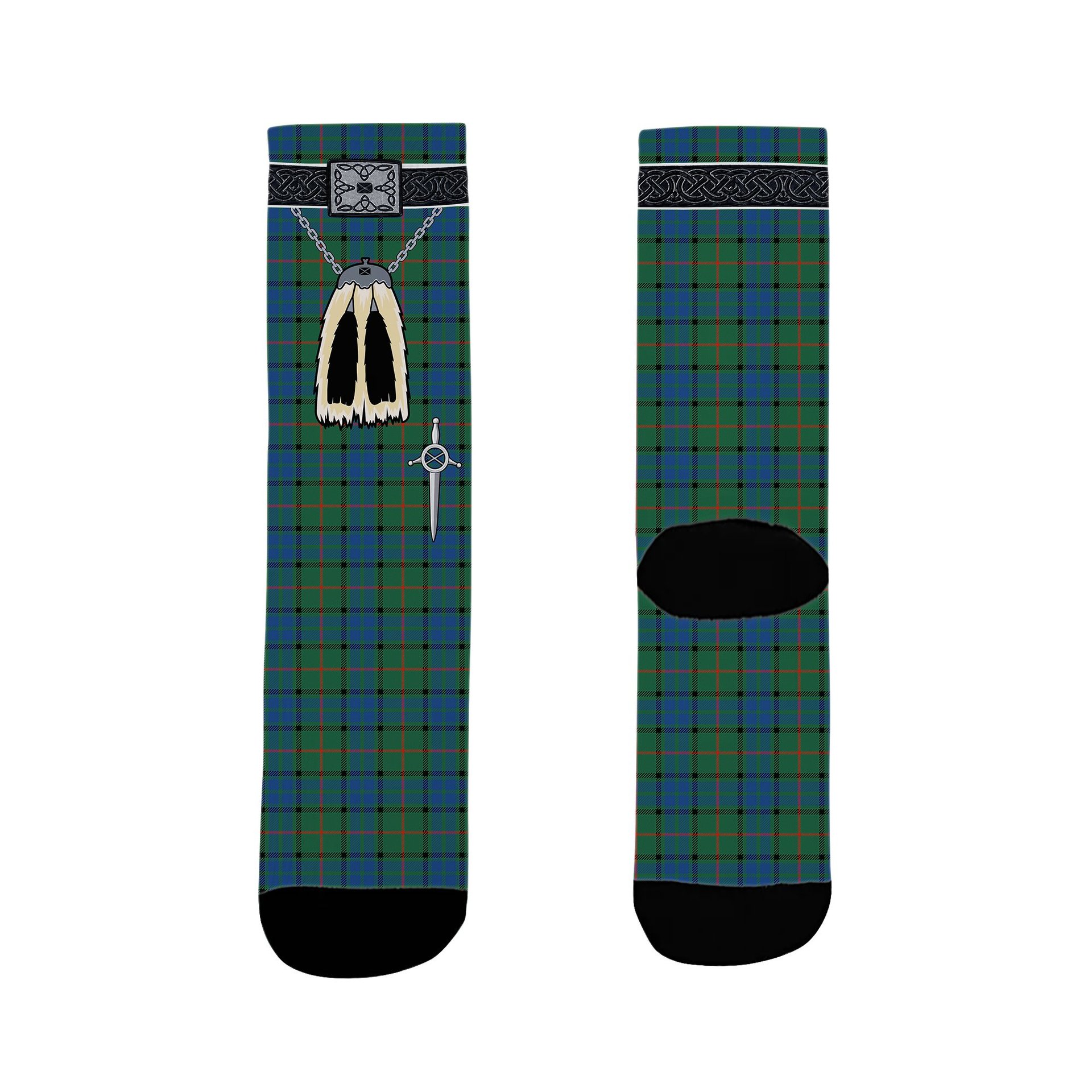 ScotsTee Shop Scottish Lauder Clan Highland Kilt Sporran Tartan Socks