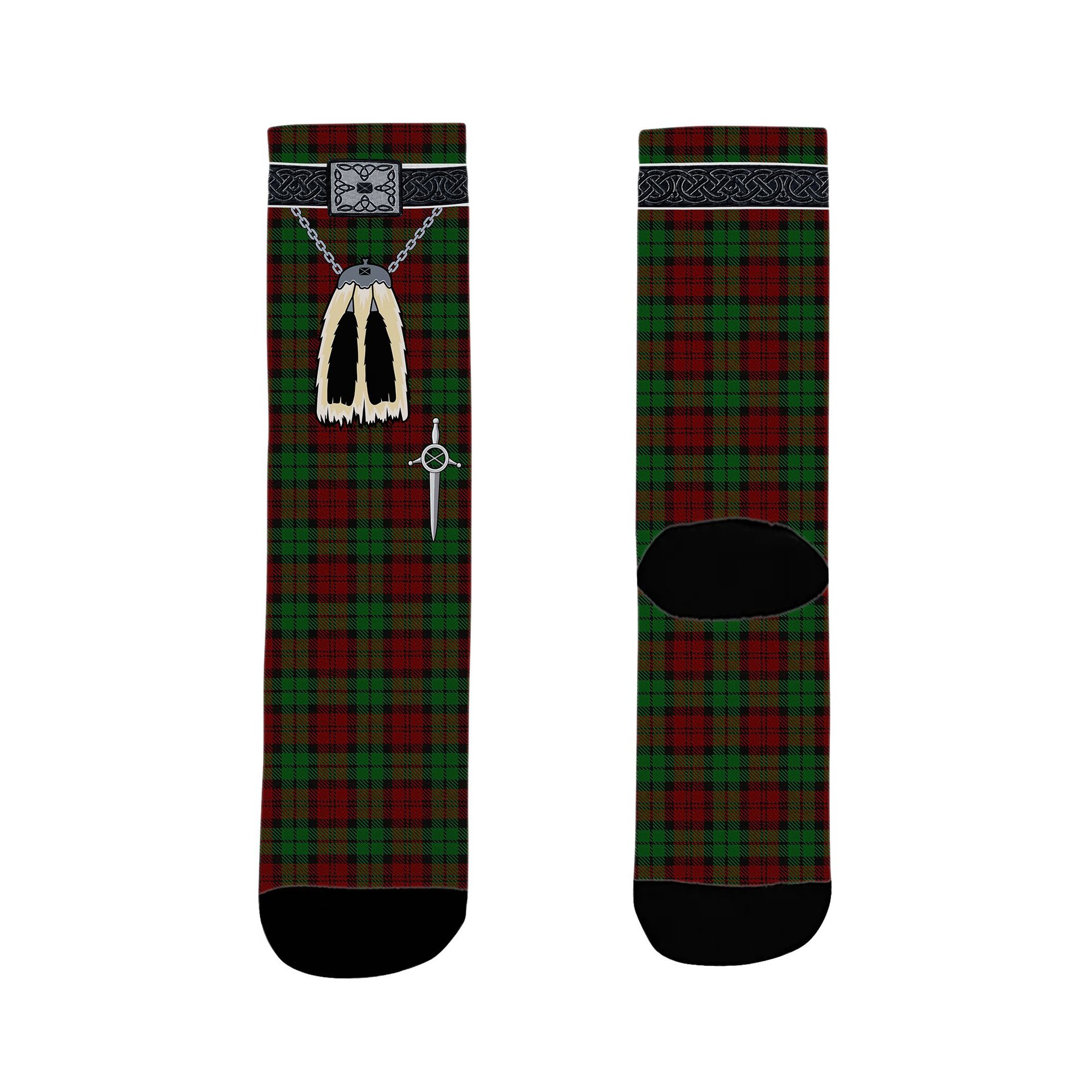 ScotsTee Shop Scottish MacCormick Dress Clan Highland Kilt Sporran Tartan Socks