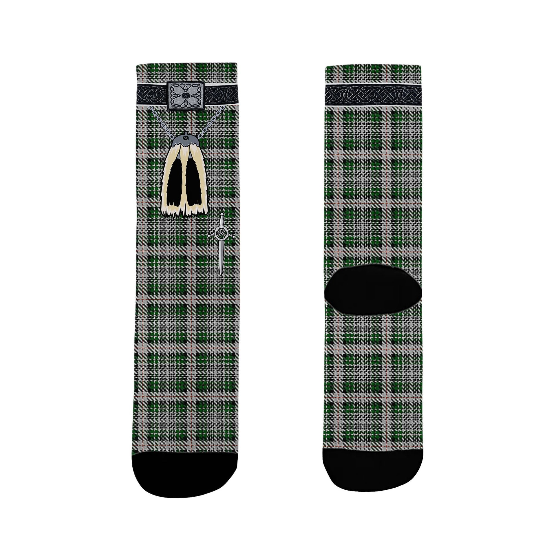 ScotsTee Shop Scottish MacKenzie MacGregor-Hastie Clan Highland Kilt Sporran Tartan Socks