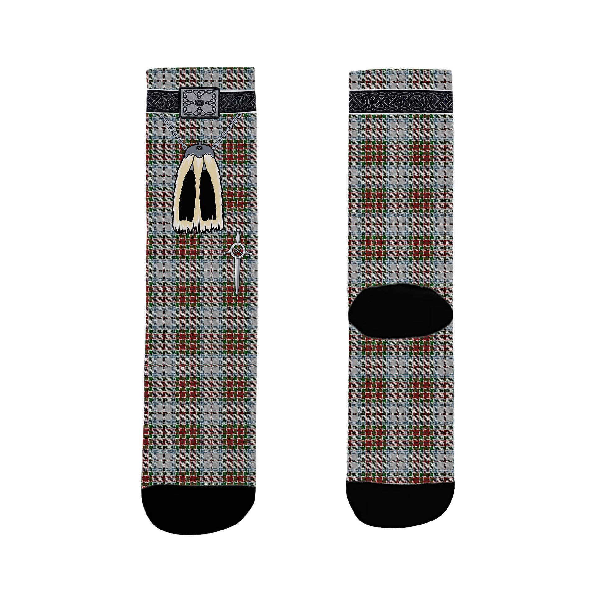 ScotsTee Shop Scottish MacBain Dress Clan Highland Kilt Sporran Tartan Socks