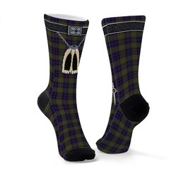 ScotsTee Shop Scottish MacLellan Clan Highland Kilt Sporran Tartan Socks