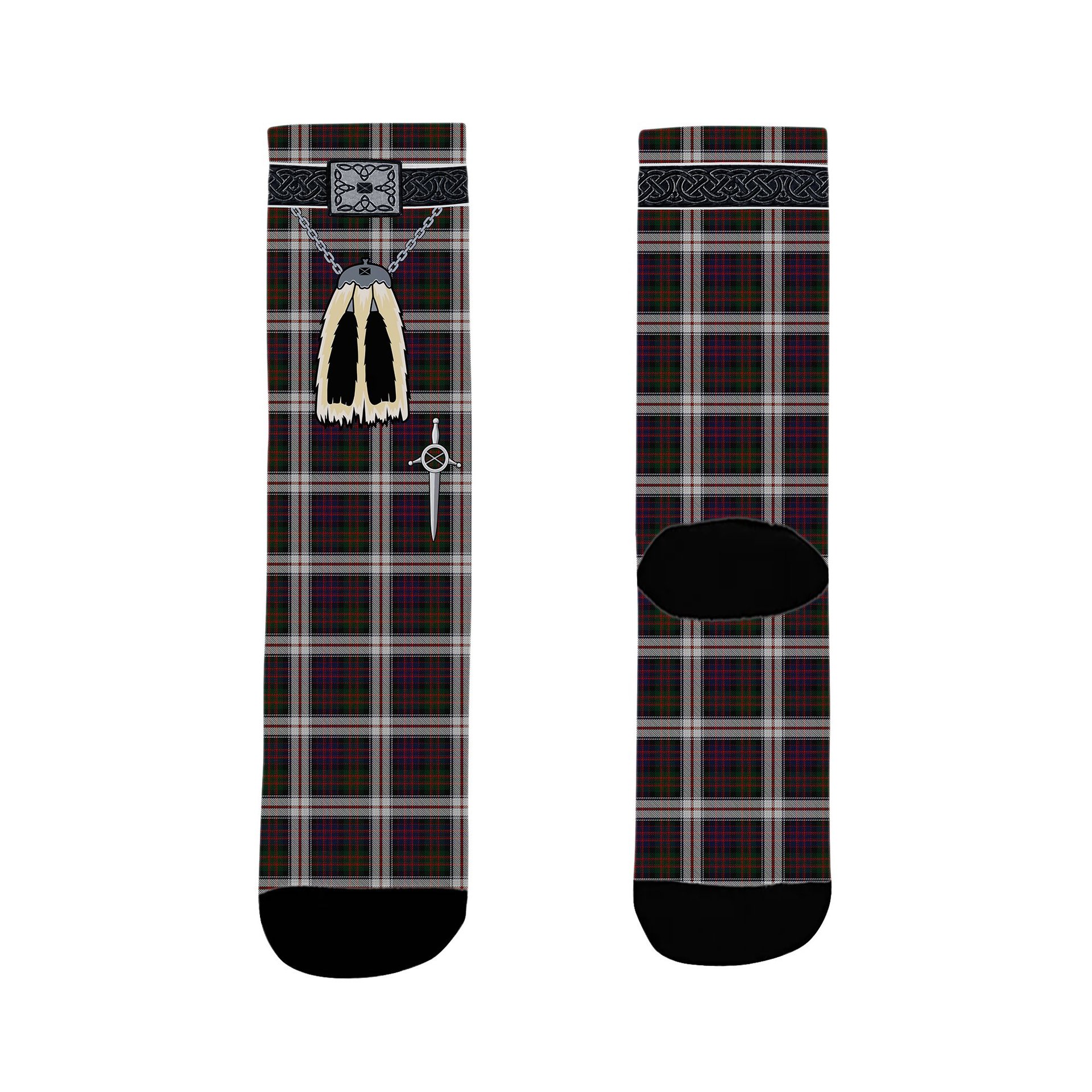 ScotsTee Shop Scottish MacDonald Dress Clan Highland Kilt Sporran Tartan Socks