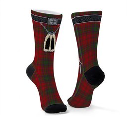 ScotsTee Shop Scottish MacDougall Clan Highland Kilt Sporran Tartan Socks