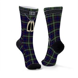 ScotsTee Shop Scottish MacKusick Clan Highland Kilt Sporran Tartan Socks