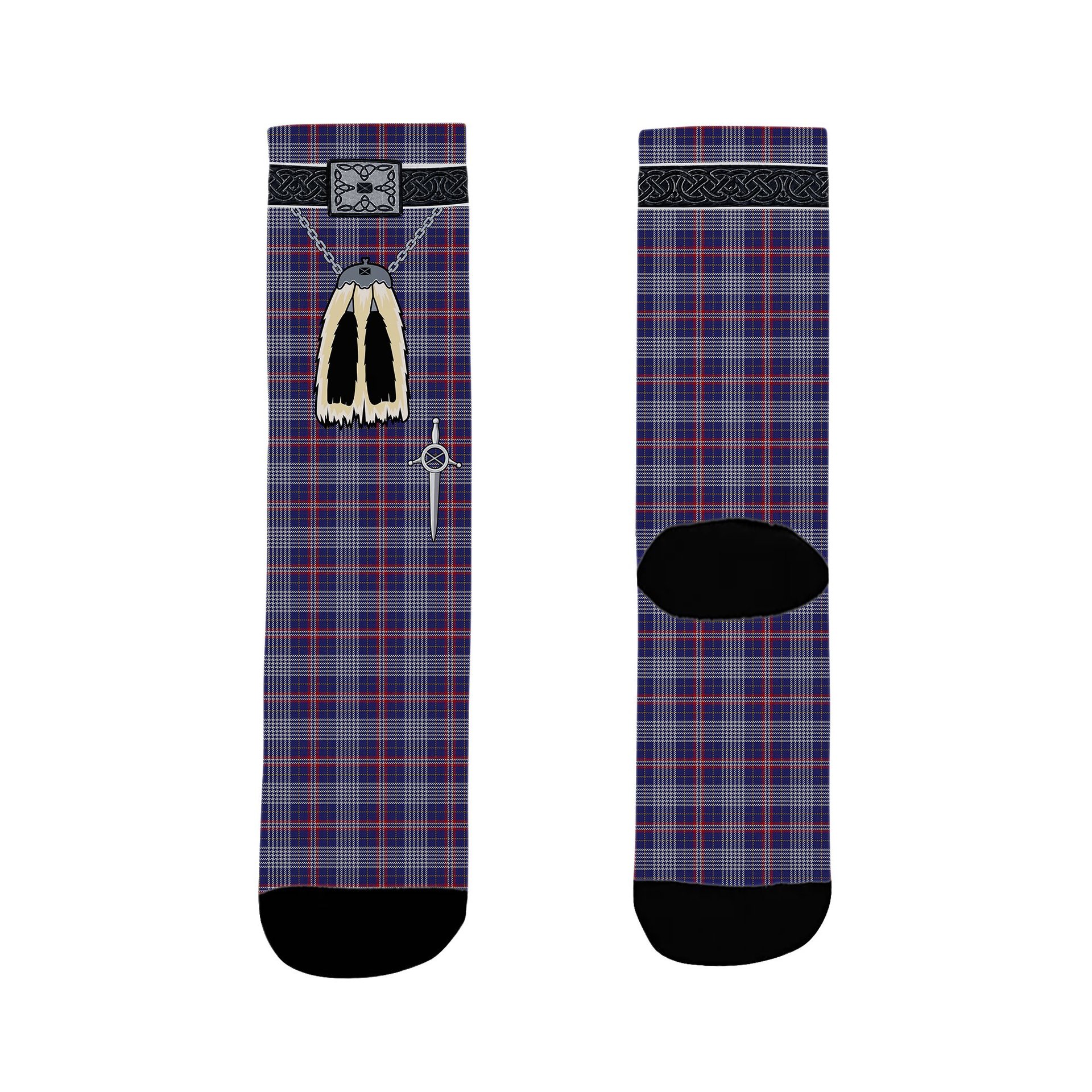 ScotsTee Shop Scottish Parker Dress USA Clan Highland Kilt Sporran Tartan Socks