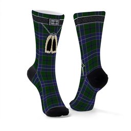 ScotsTee Shop Scottish Wishart Hunting Clan Highland Kilt Sporran Tartan Socks
