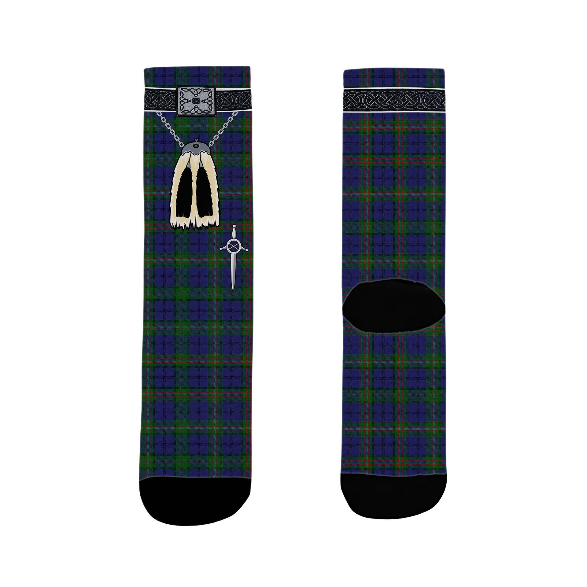 ScotsTee Shop Scottish Prestoungrange Clan Highland Kilt Sporran Tartan Socks