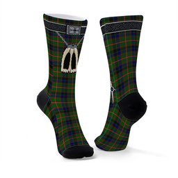 ScotsTee Shop Scottish Reid Green Clan Highland Kilt Sporran Tartan Socks