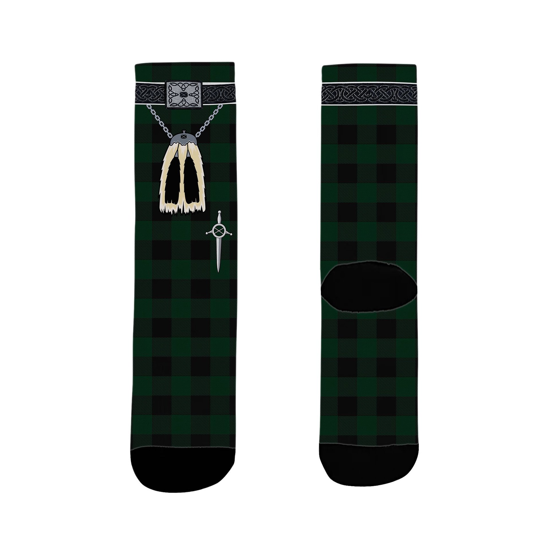 ScotsTee Shop Scottish Rob Roy Hunting Clan Highland Kilt Sporran Tartan Socks