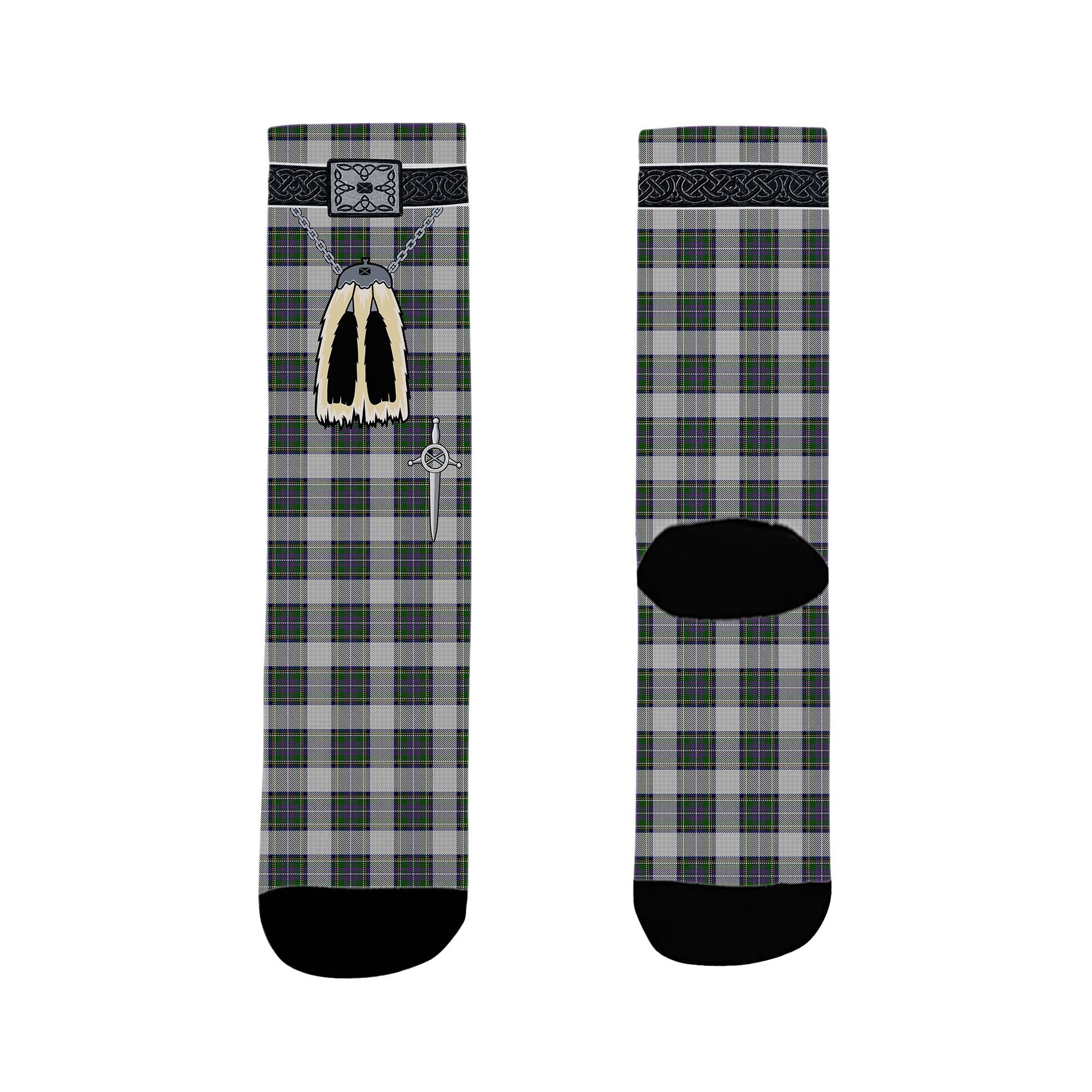 ScotsTee Shop Scottish Pritchard Clan Highland Kilt Sporran Tartan Socks