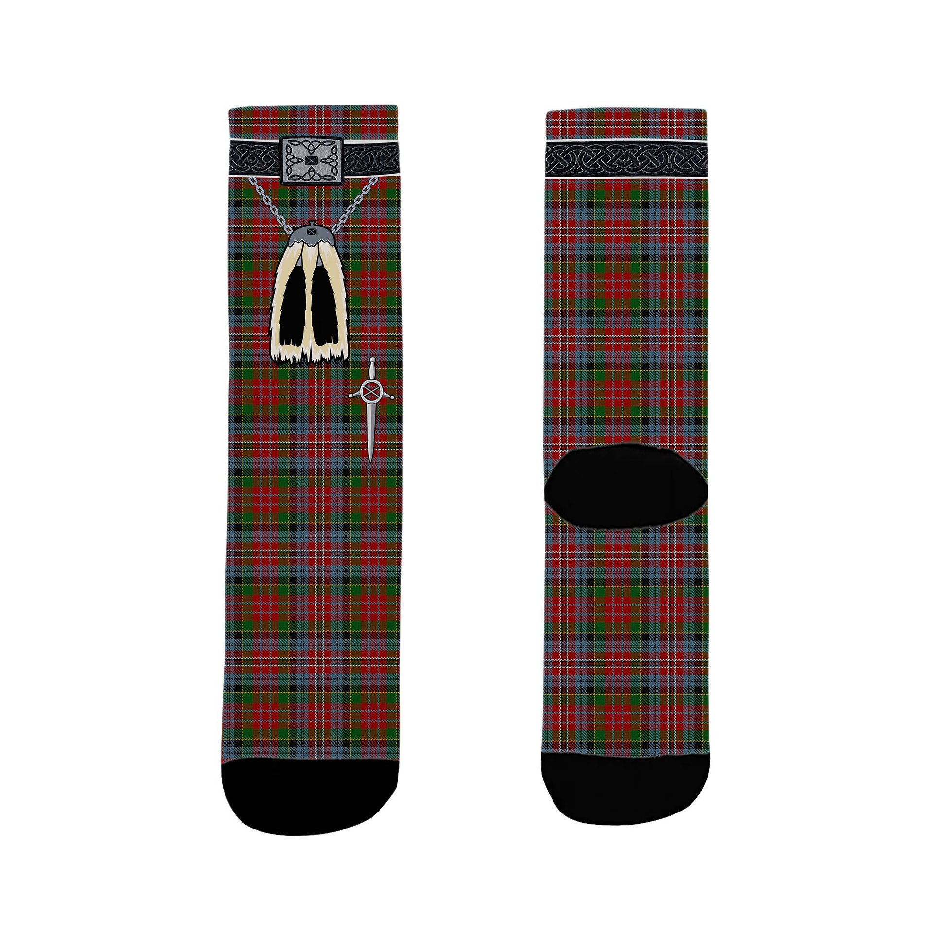 ScotsTee Shop Scottish Wilsons 043 Clan Highland Kilt Sporran Tartan Socks