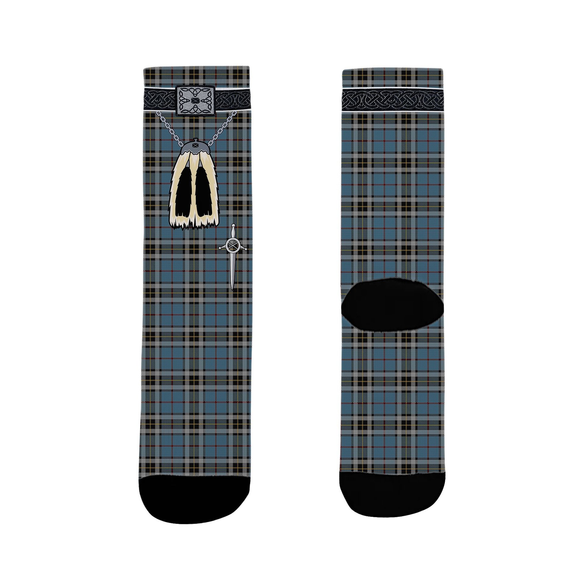 ScotsTee Shop Scottish Thomson Clan Highland Kilt Sporran Tartan Socks