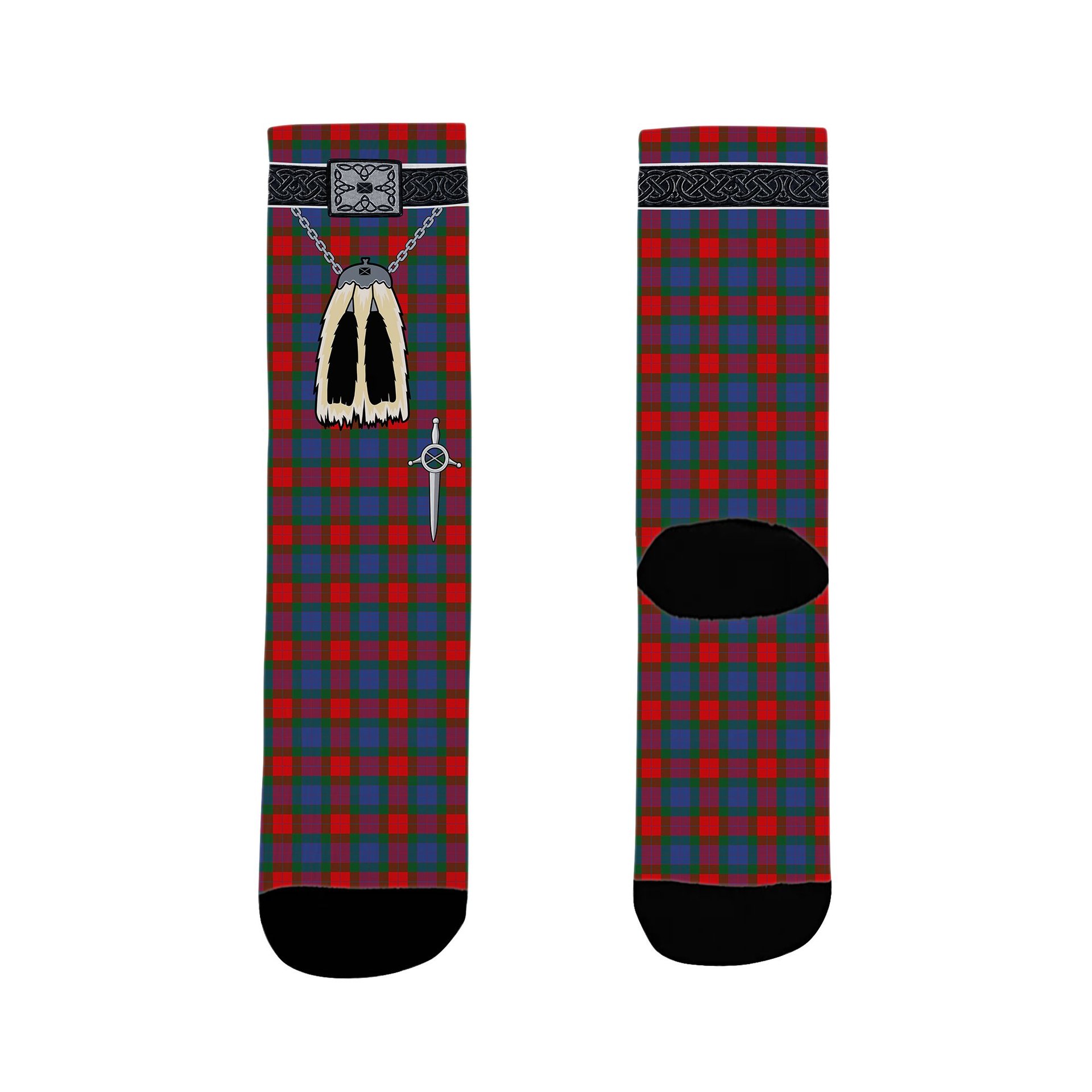 ScotsTee Shop Scottish Mar Clan Highland Kilt Sporran Tartan Socks