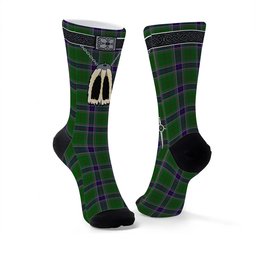 ScotsTee Shop Scottish Sinclair Green Clan Highland Kilt Sporran Tartan Socks