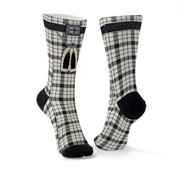 ScotsTee Shop Scottish McFarland Black White Ancient Clan Highland Kilt Sporran Tartan Socks