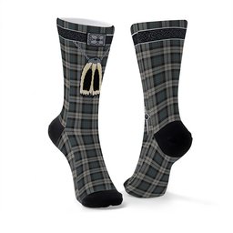 ScotsTee Shop Scottish McCandlish Dress Grey Clan Highland Kilt Sporran Tartan Socks