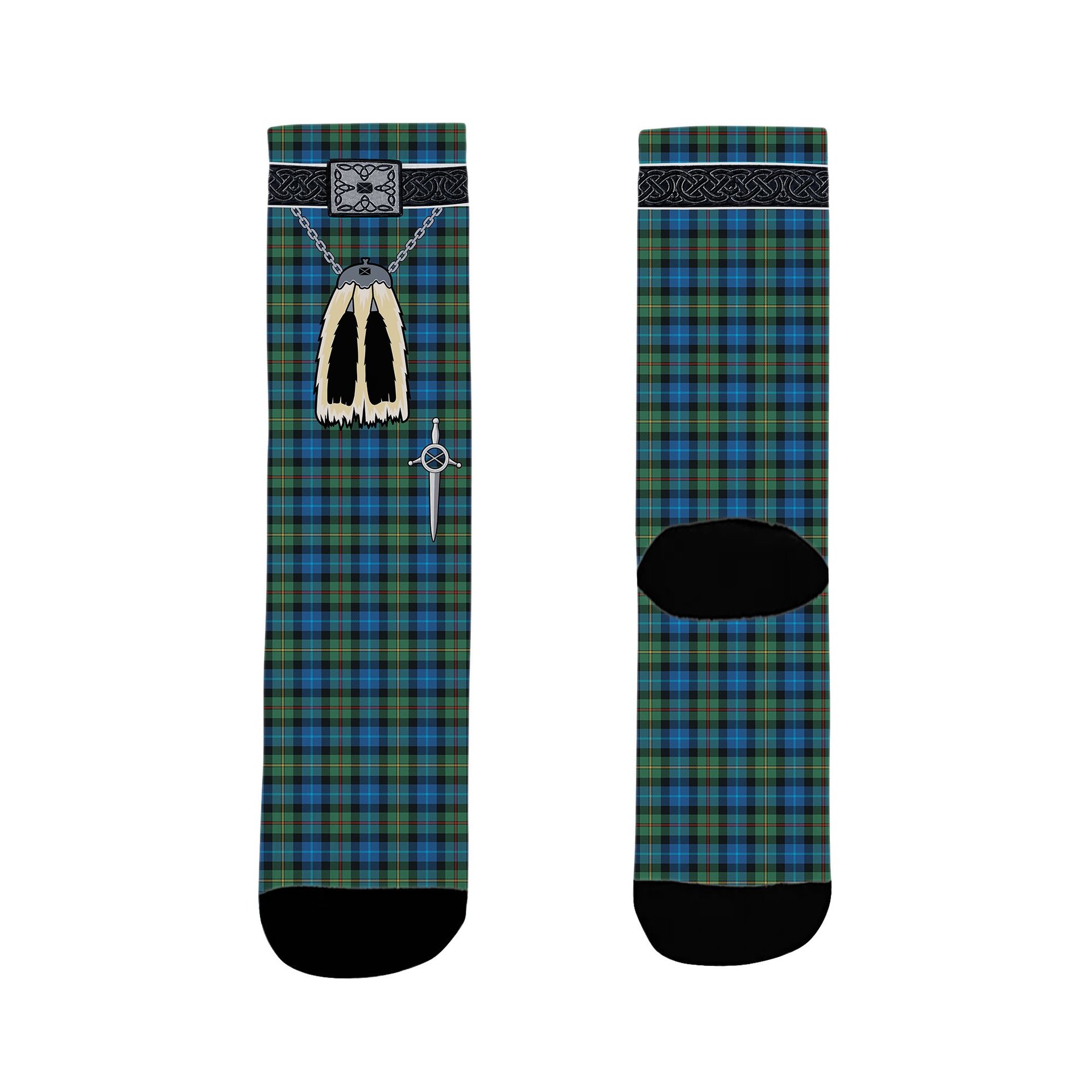 ScotsTee Shop Scottish Smith Ancient Clan Highland Kilt Sporran Tartan Socks