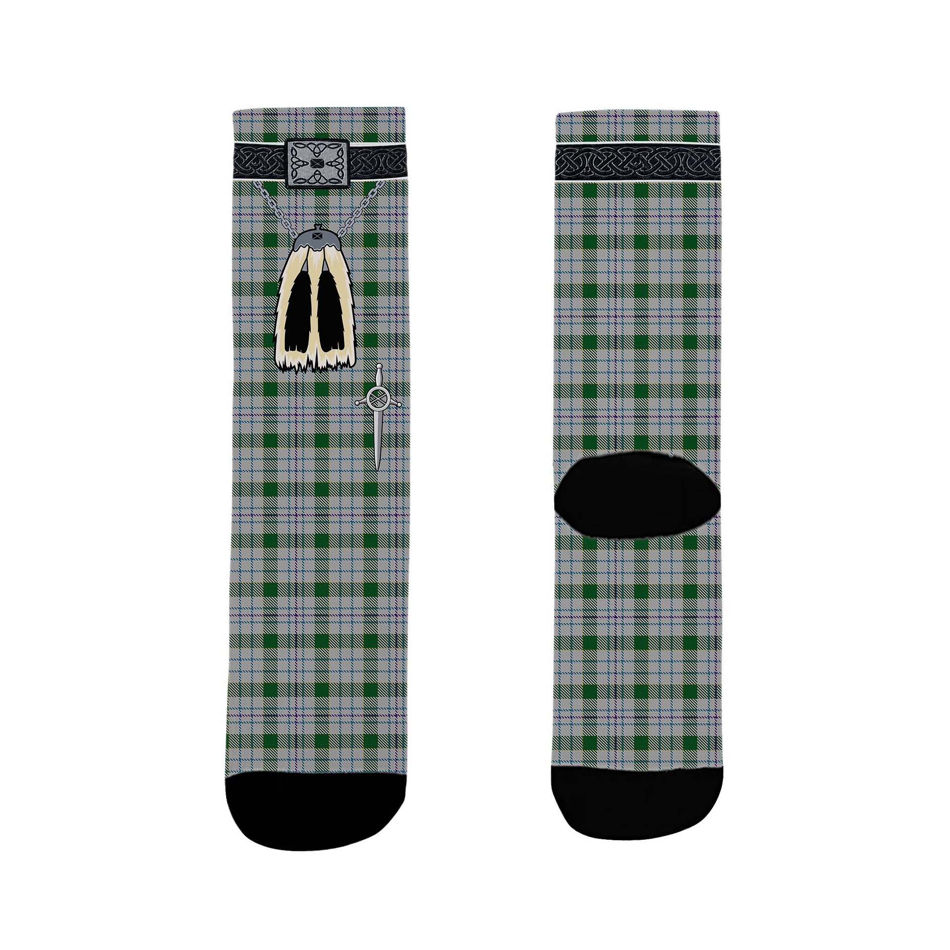 ScotsTee Shop Scottish Milne dress green Clan Highland Kilt Sporran Tartan Socks