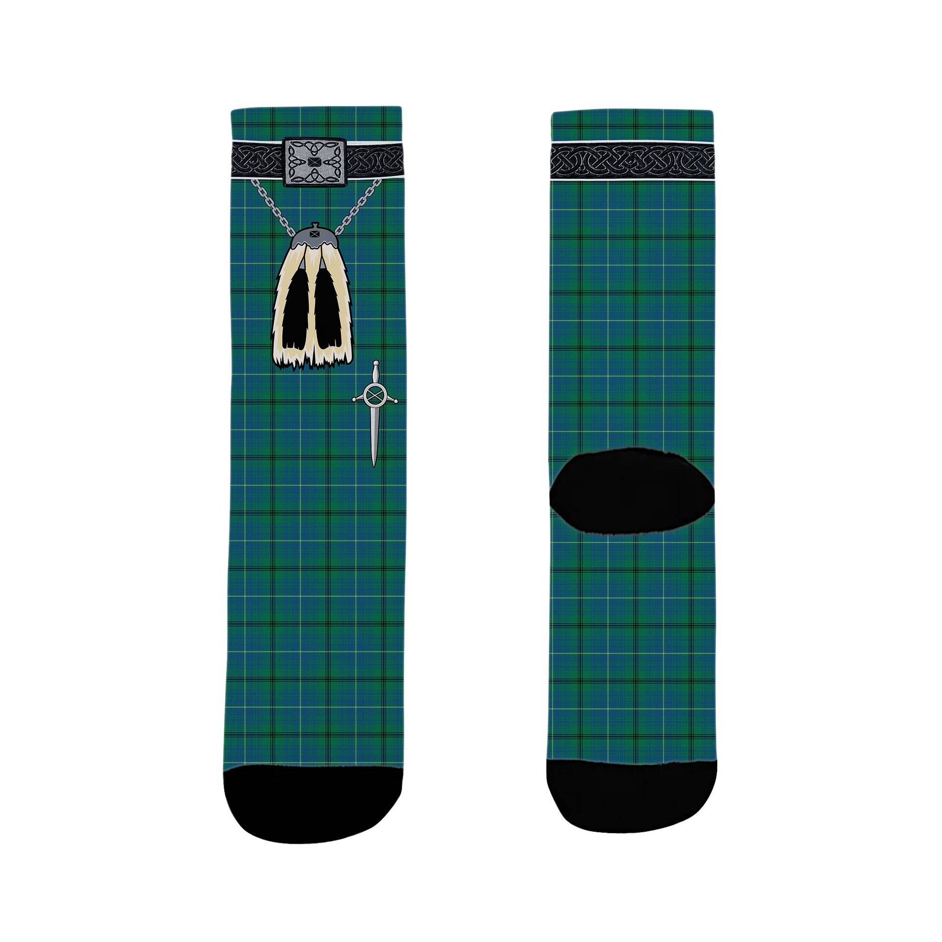 ScotsTee Shop Scottish Mayhew Clan Highland Kilt Sporran Tartan Socks
