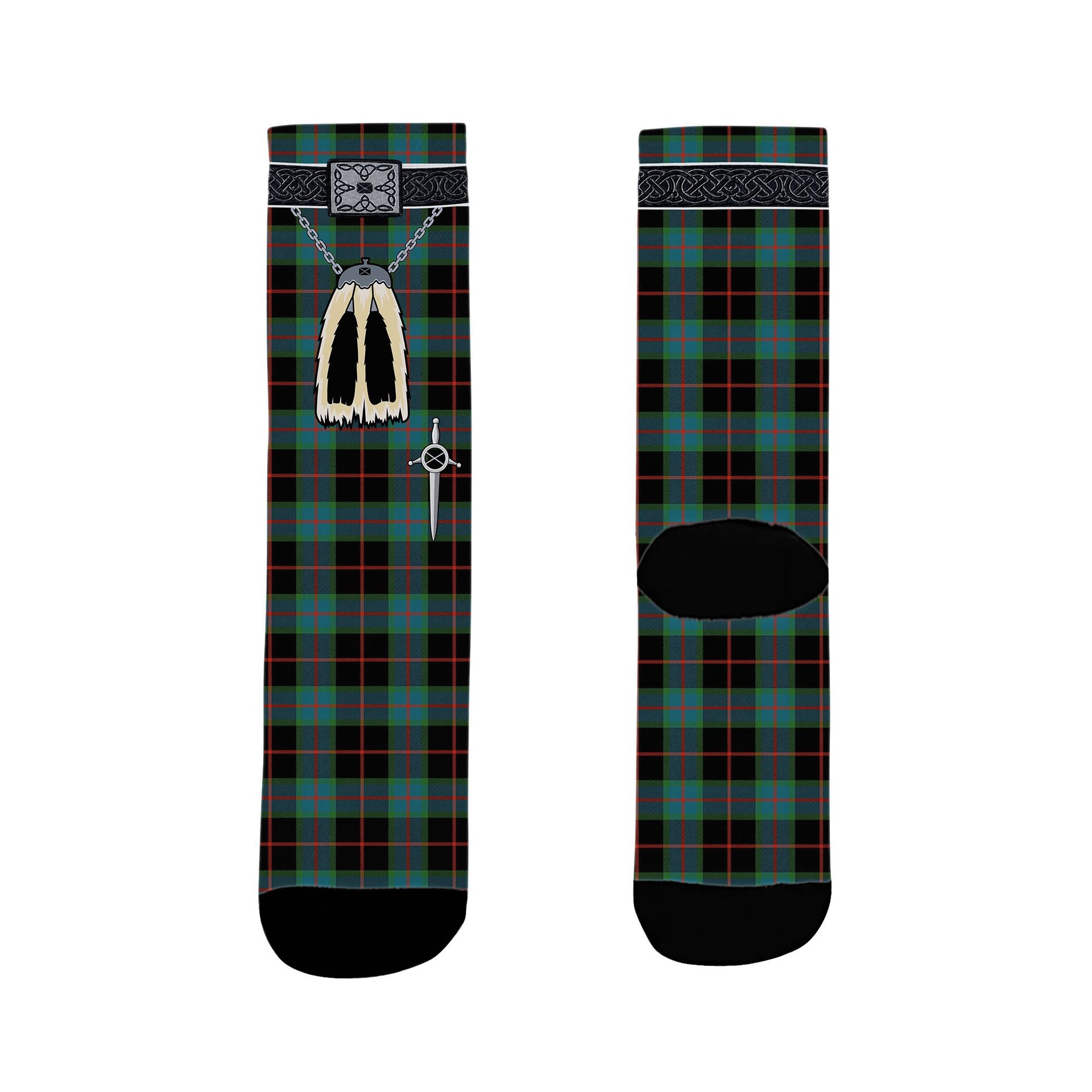 ScotsTee Shop Scottish Nairn Ancient Clan Highland Kilt Sporran Tartan Socks
