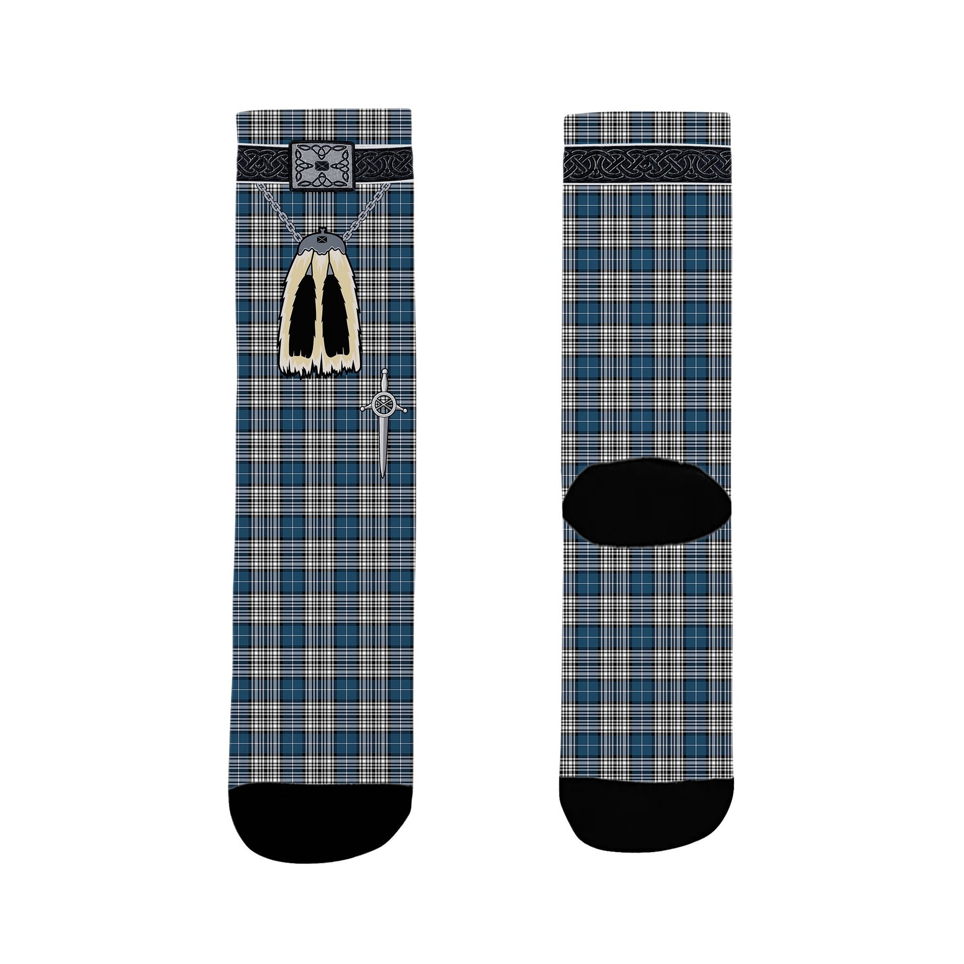 ScotsTee Shop Scottish Napier Modern Clan Highland Kilt Sporran Tartan Socks