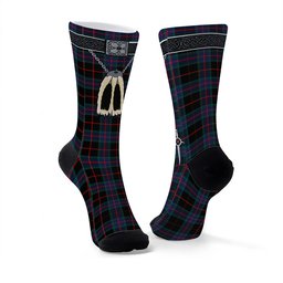 ScotsTee Shop Scottish Nairn Modern Clan Highland Kilt Sporran Tartan Socks