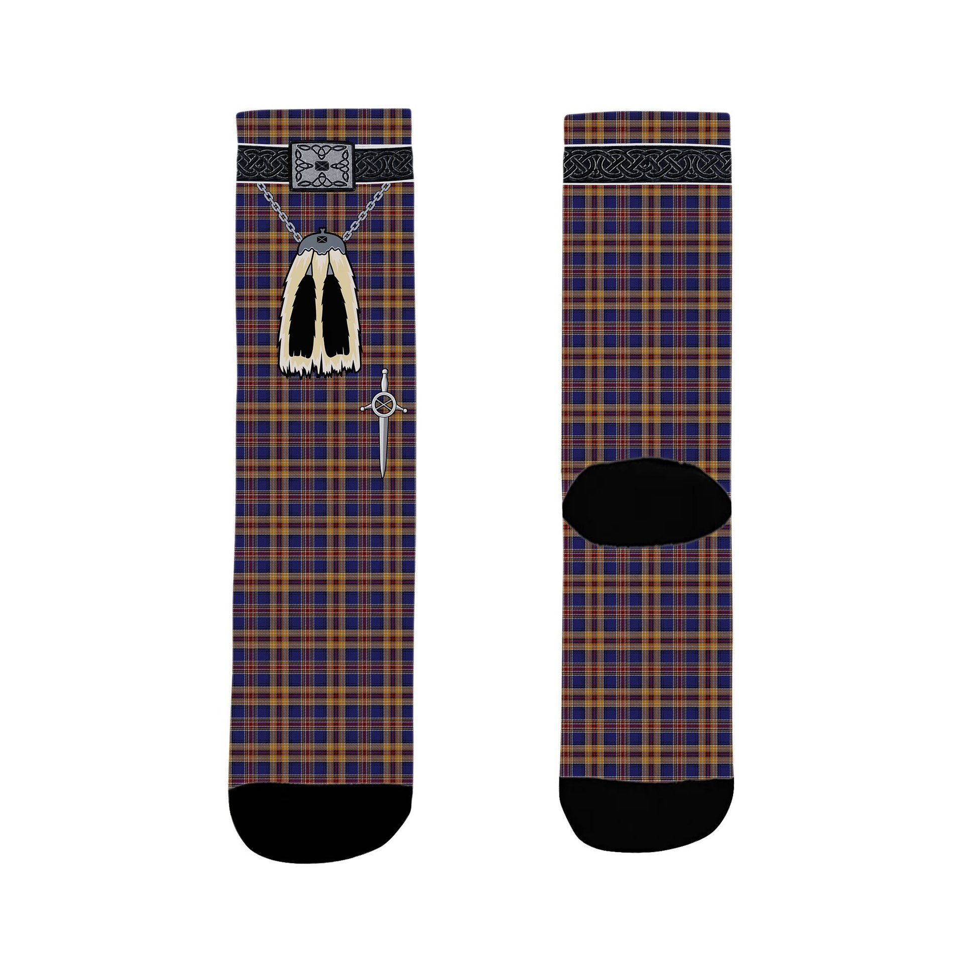 ScotsTee Shop Scottish Murtaugh Clan Highland Kilt Sporran Tartan Socks