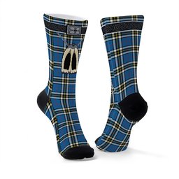 ScotsTee Shop Scottish Thomson Blue Clan Highland Kilt Sporran Tartan Socks