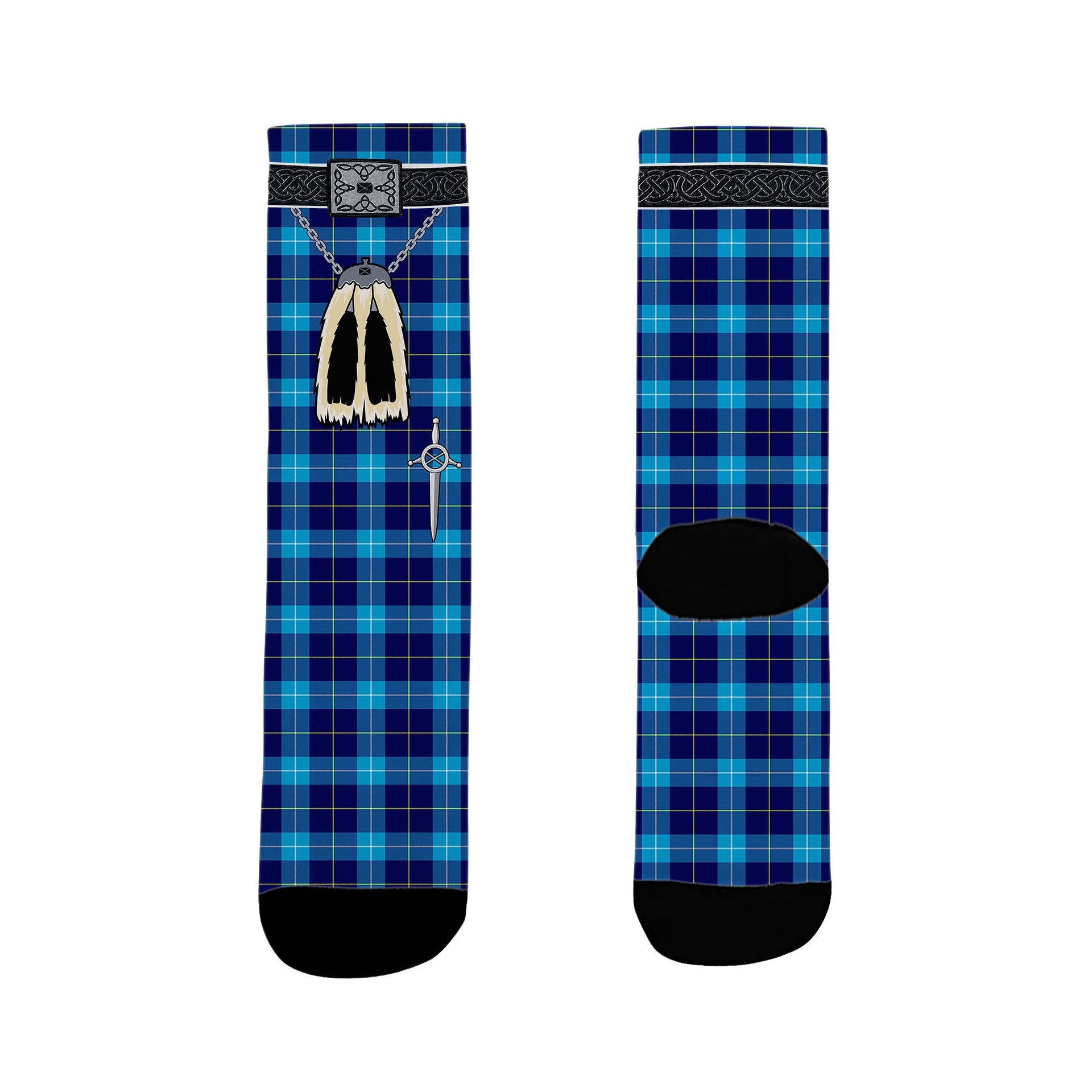 ScotsTee Shop Scottish McKerrell Clan Highland Kilt Sporran Tartan Socks