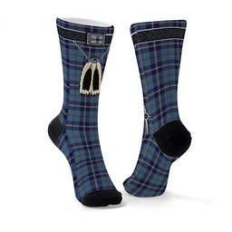 ScotsTee Shop Scottish MacRae of America Clan Highland Kilt Sporran Tartan Socks