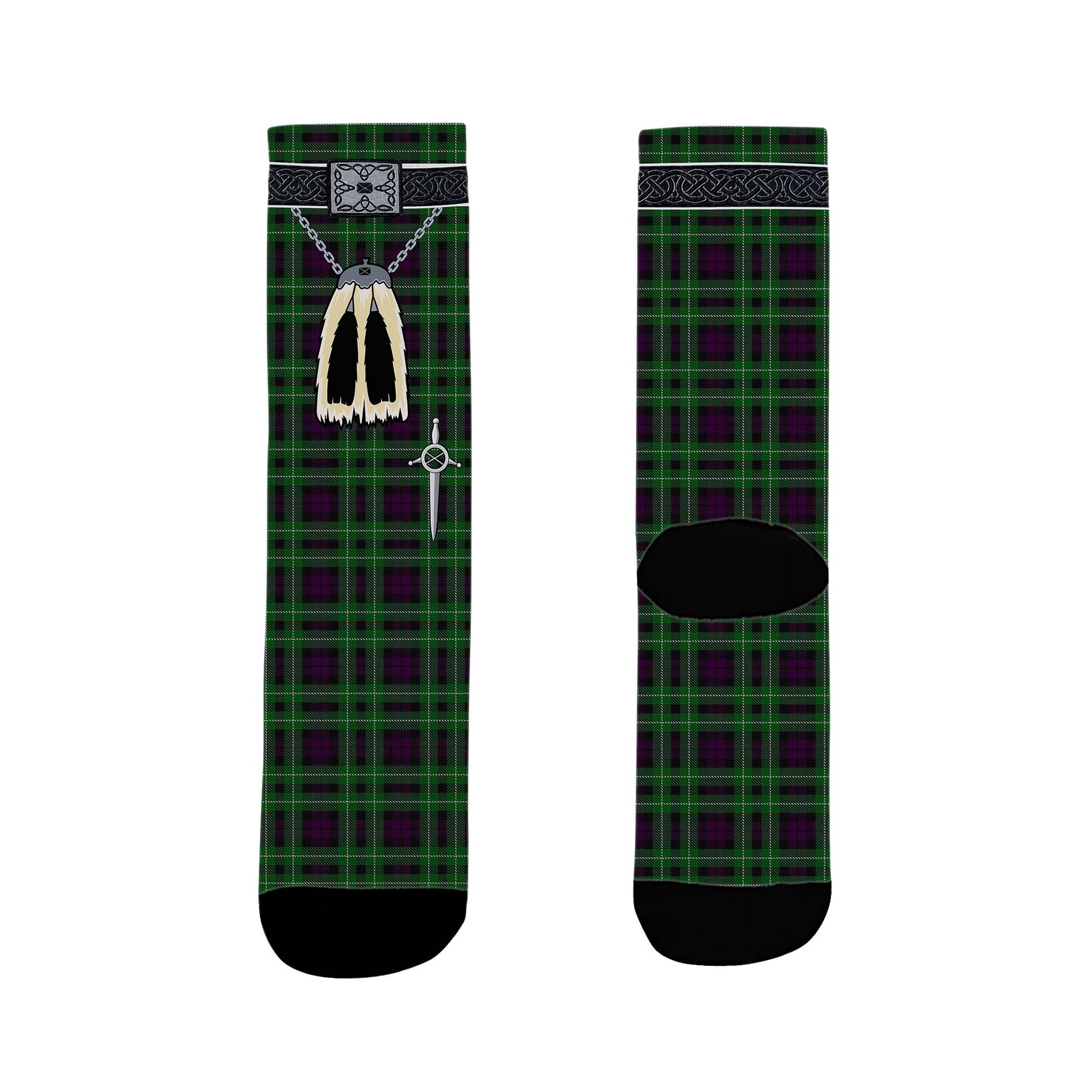 ScotsTee Shop Scottish Wilsons 064 2 Clan Highland Kilt Sporran Tartan Socks