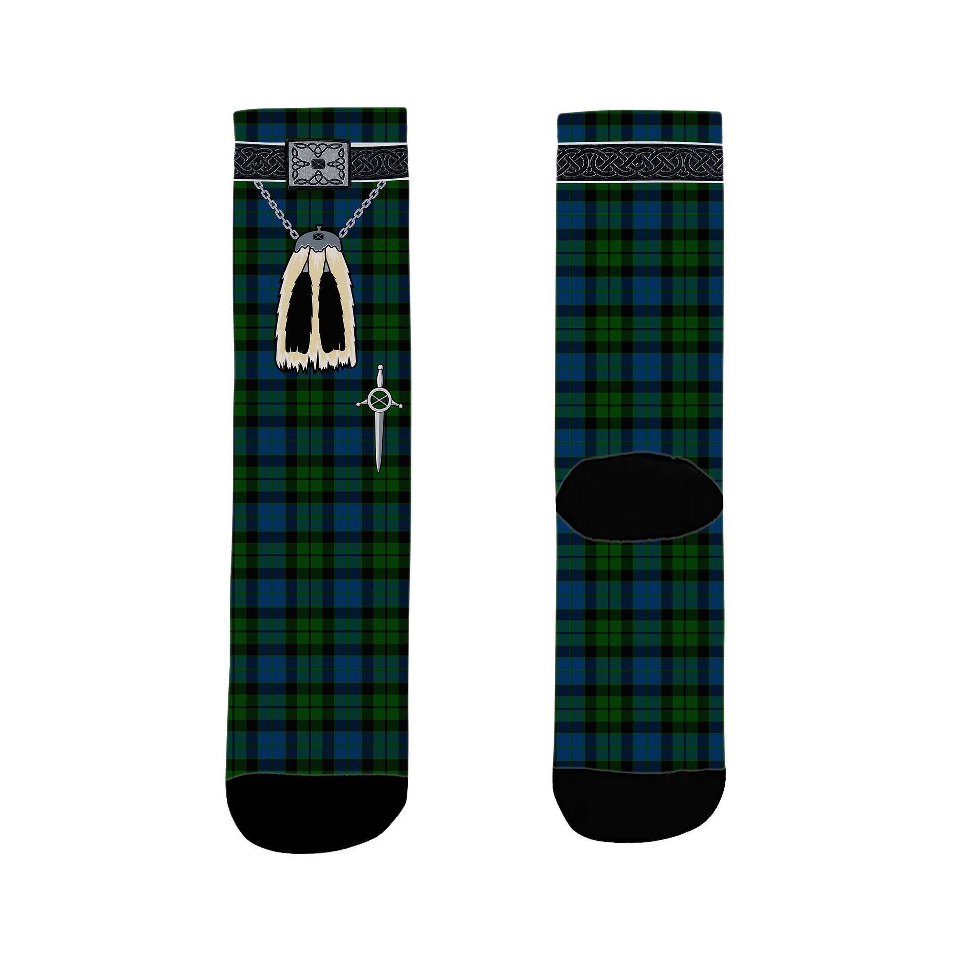 ScotsTee Shop Scottish McCoy Clan Highland Kilt Sporran Tartan Socks
