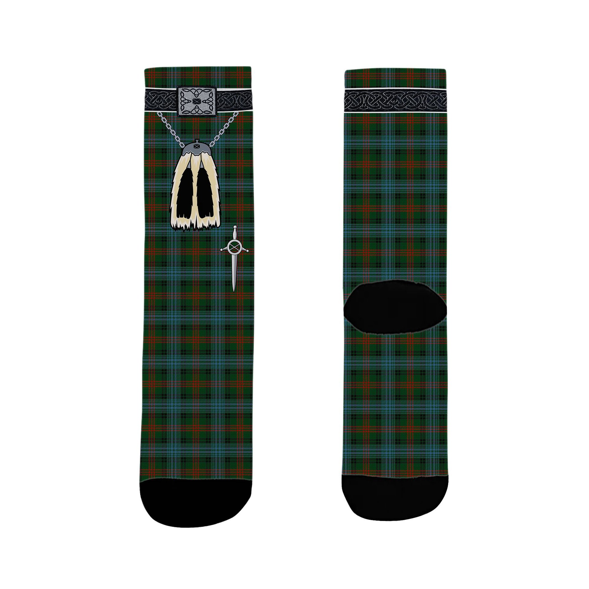 ScotsTee Shop Scottish Ross Hunting Clan Highland Kilt Sporran Tartan Socks