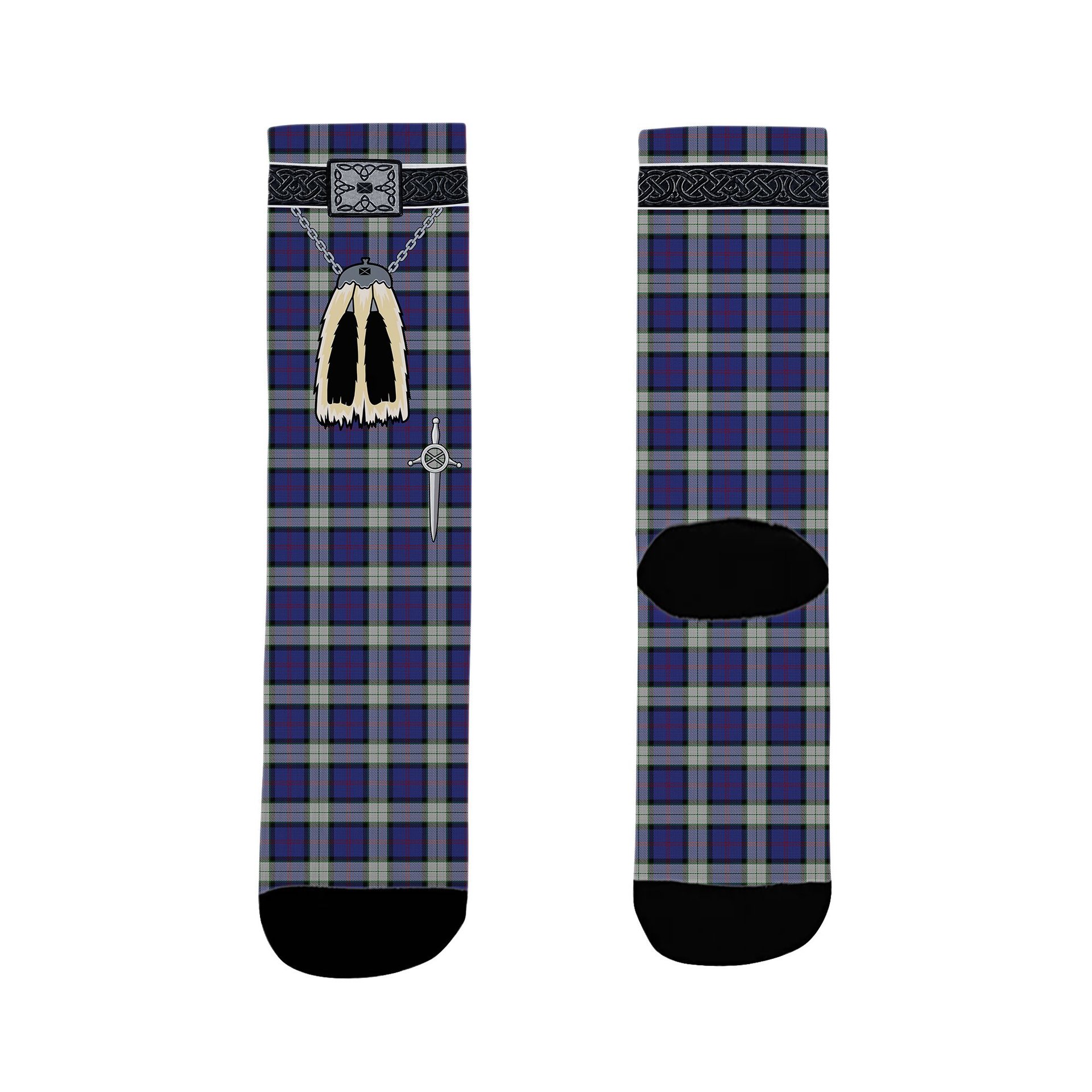 ScotsTee Shop Scottish Sinclair Dress Dance Clan Highland Kilt Sporran Tartan Socks