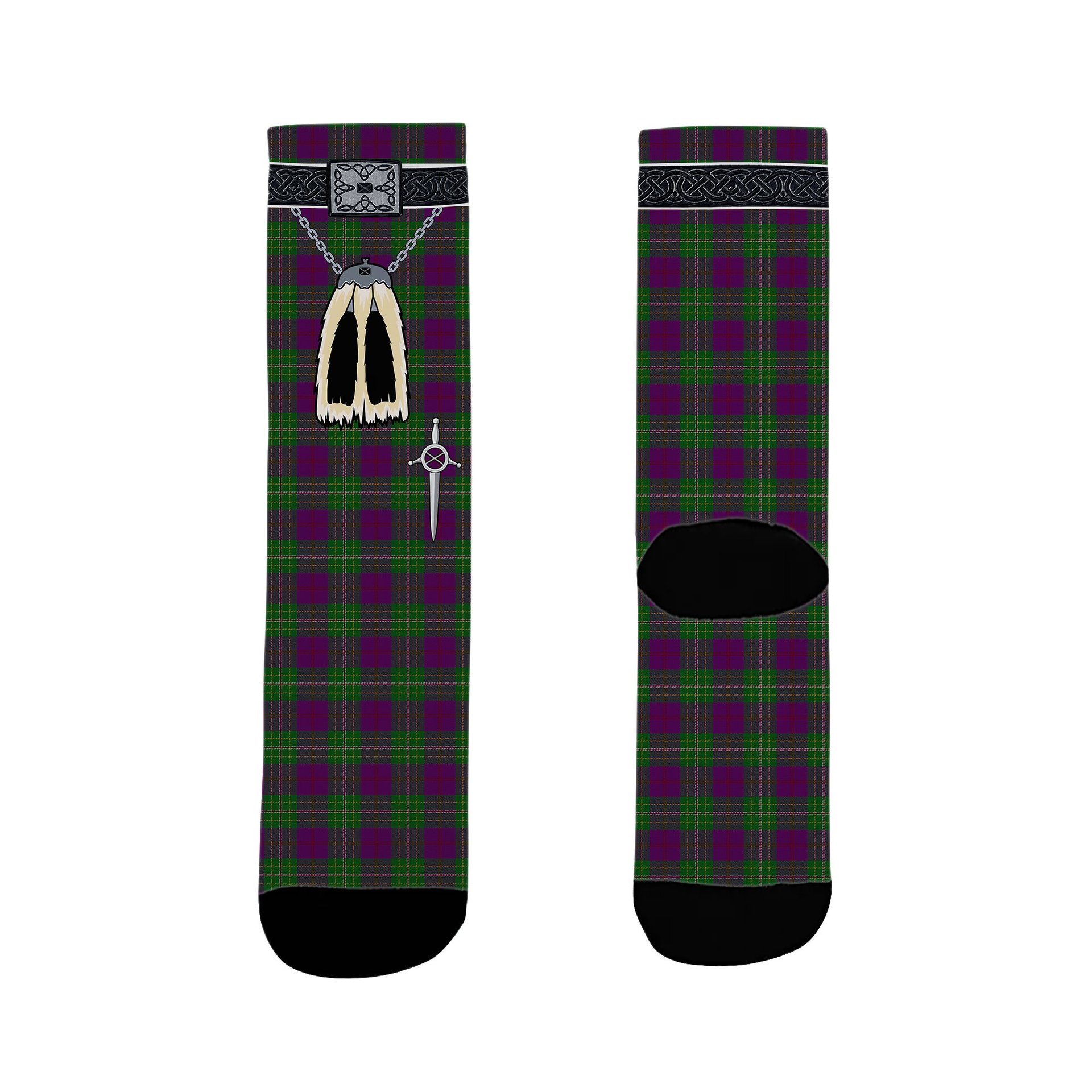 ScotsTee Shop Scottish Singh Clan Highland Kilt Sporran Tartan Socks