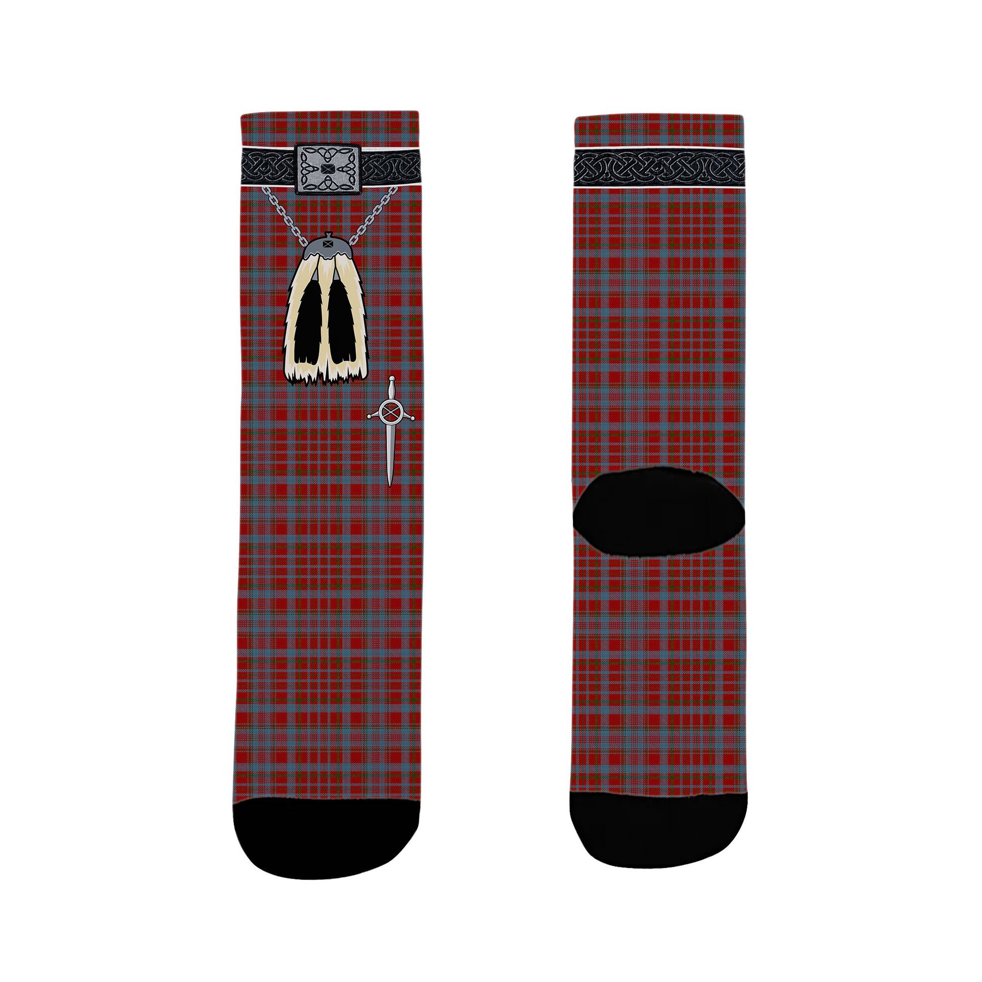 ScotsTee Shop Scottish Murray of Polmaise Clan Highland Kilt Sporran Tartan Socks