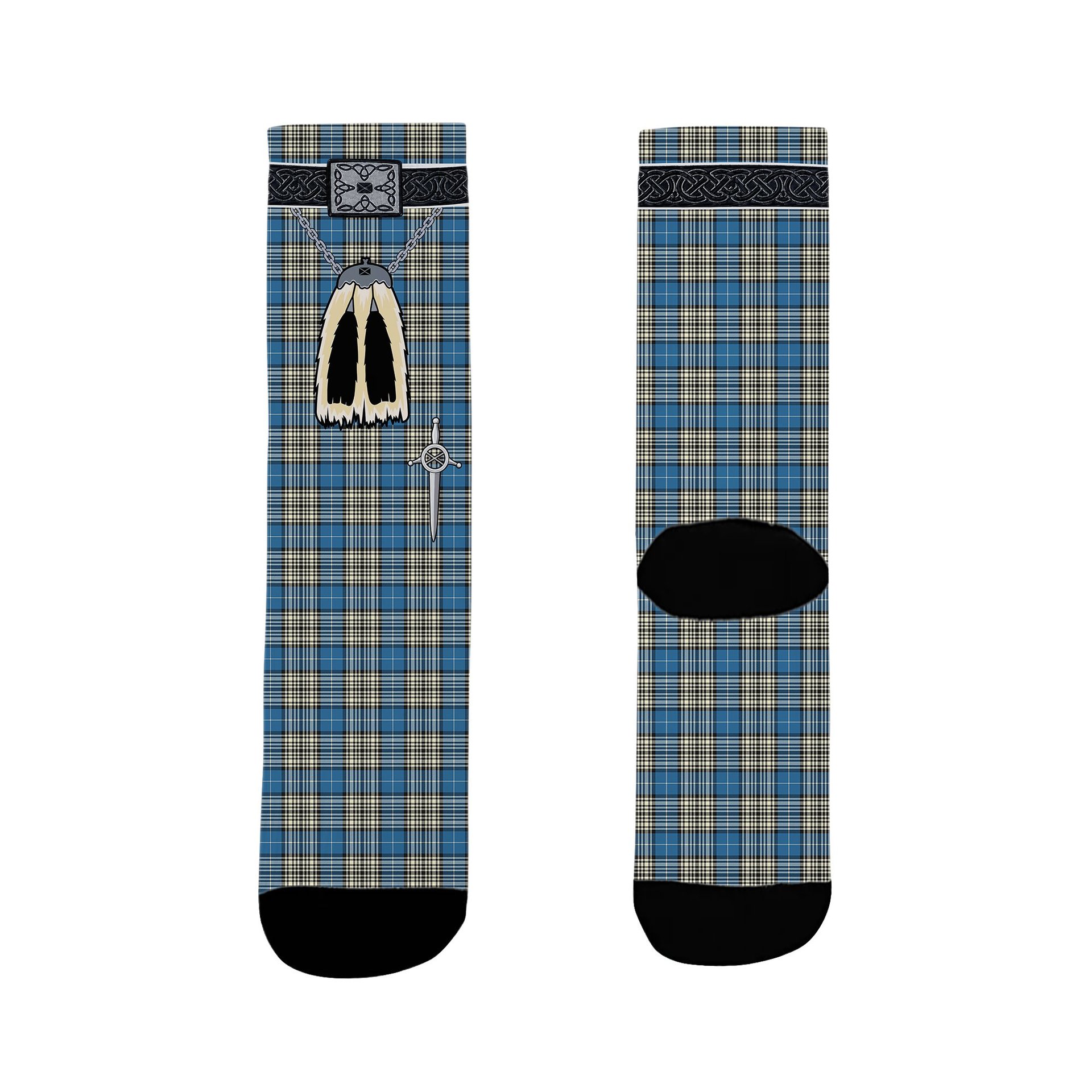 ScotsTee Shop Scottish Napier Ancient Clan Highland Kilt Sporran Tartan Socks