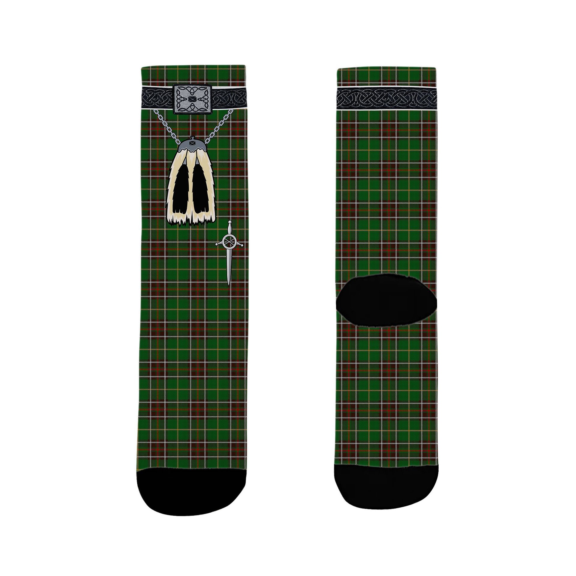 ScotsTee Shop Scottish Newfoundland Clan Highland Kilt Sporran Tartan Socks