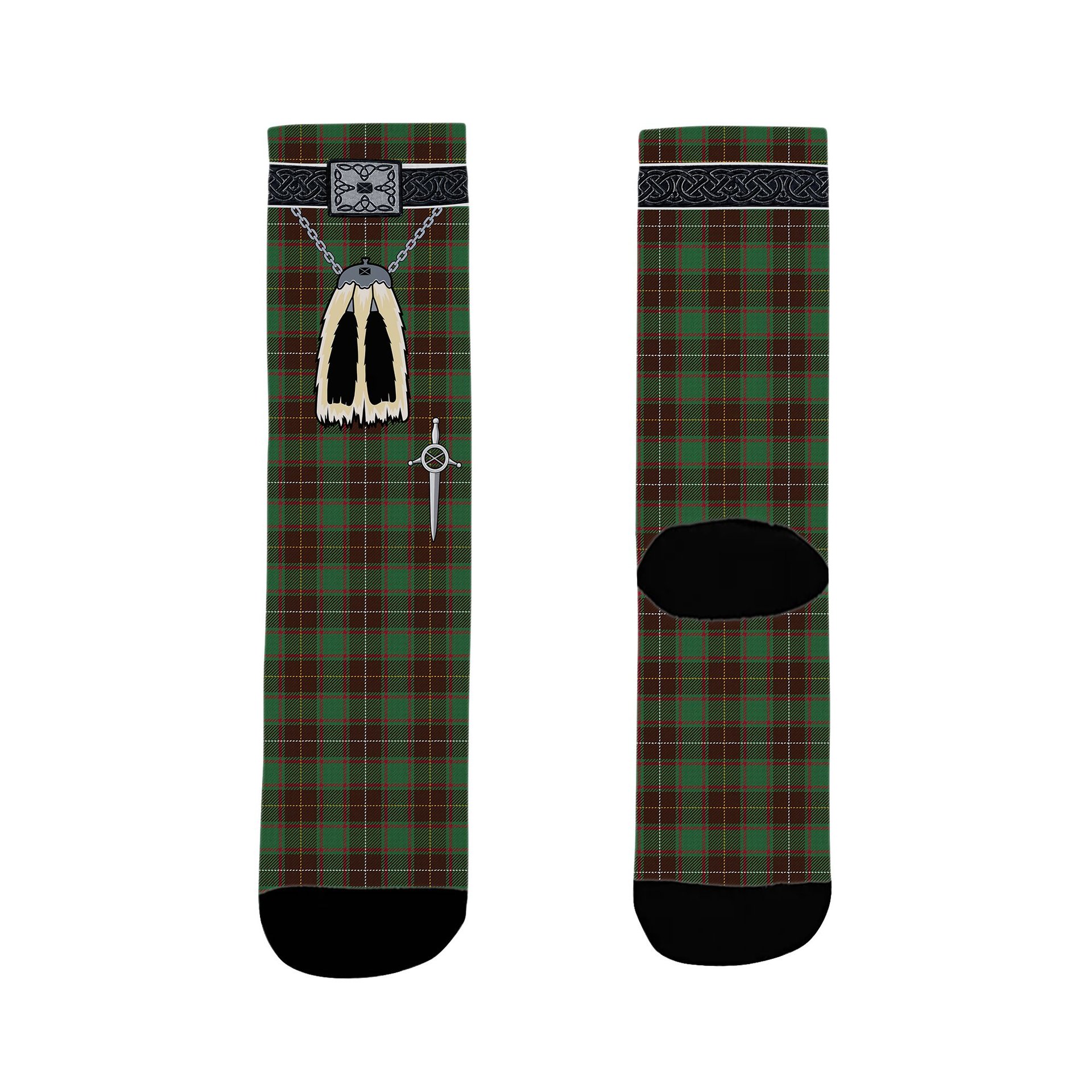 ScotsTee Shop Scottish MacPhee Hunting Modern Clan Highland Kilt Sporran Tartan Socks
