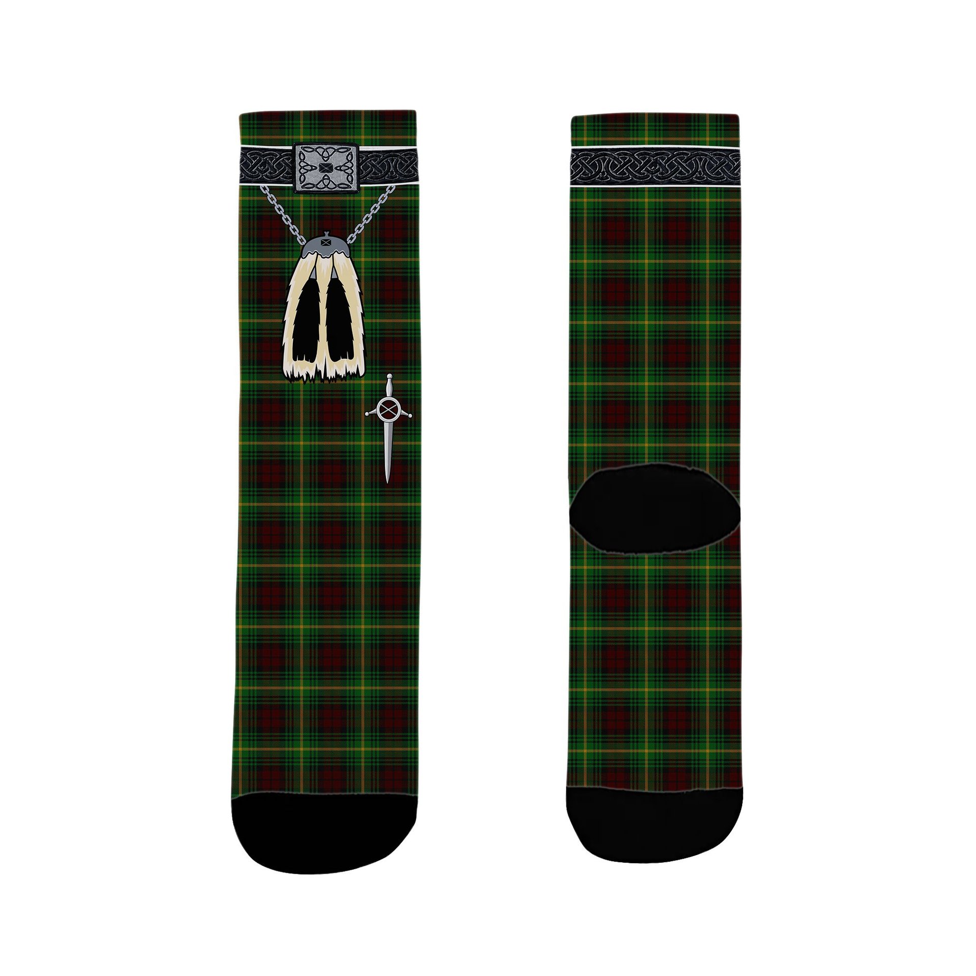 ScotsTee Shop Scottish Martin Clan Highland Kilt Sporran Tartan Socks