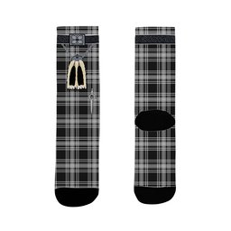 ScotsTee Shop Scottish Menzies Black and White Clan Highland Kilt Sporran Tartan Socks