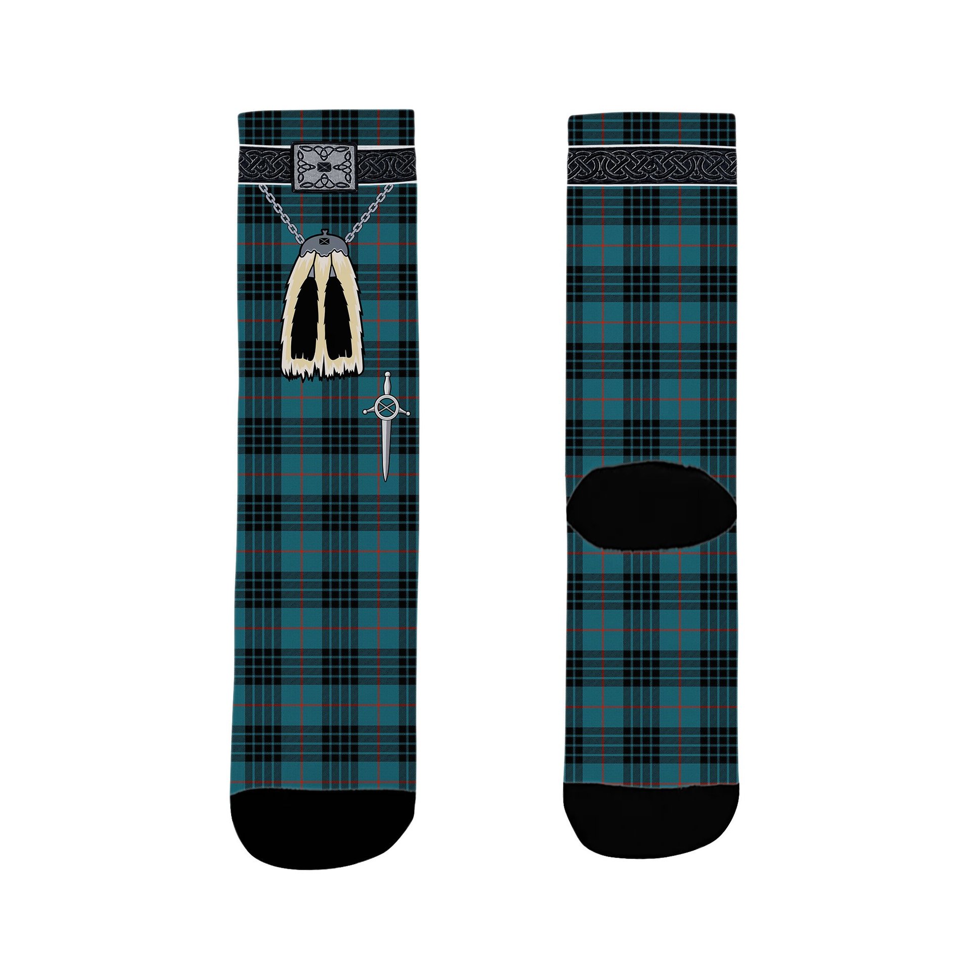 ScotsTee Shop Scottish Morgan Ancient Clan Highland Kilt Sporran Tartan Socks