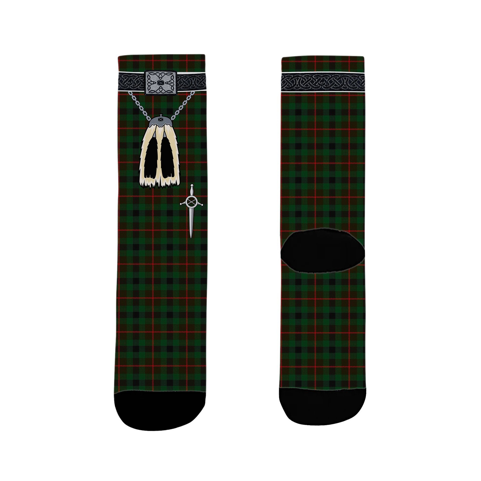 ScotsTee Shop Scottish Tennant Clan Highland Kilt Sporran Tartan Socks